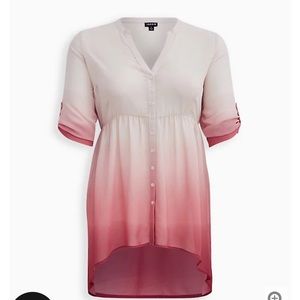 Torrid Plus Babydoll Blouse Pink Size 3X